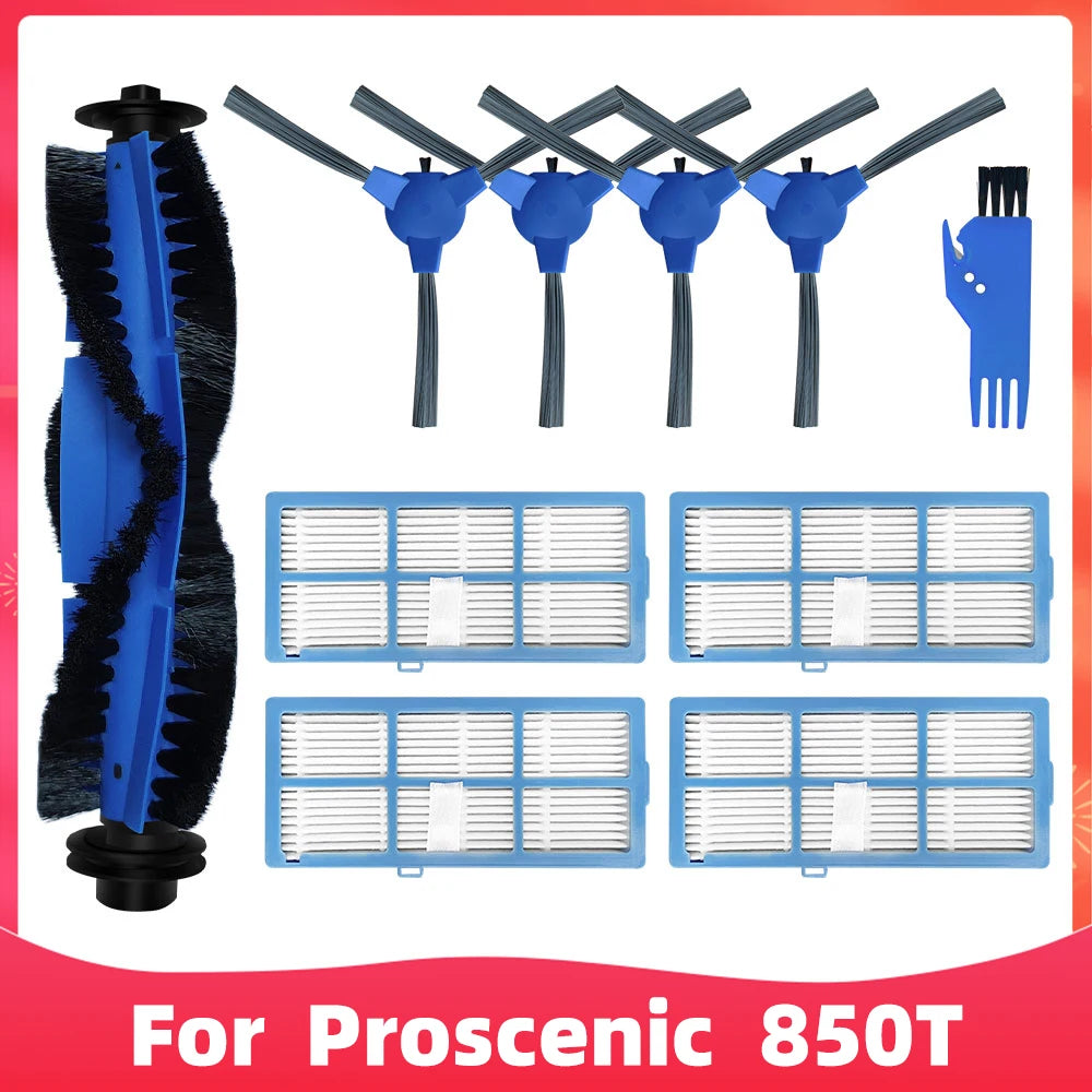 Fit for Proscenic 850T / 850P Roller Side Brush Hepa Filter Mop Rag Robot Vacuum Cleaner Spare Parts Accessories Kit
