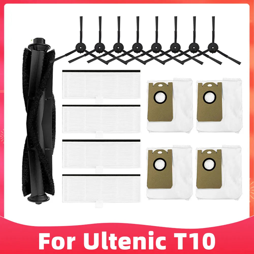 Fit For Ultenic T10 Self-Empty Robot Vacuum Replacement Spare Parts Accessories Main Brush Side Brush Hepa Filter Mop Dust Bag