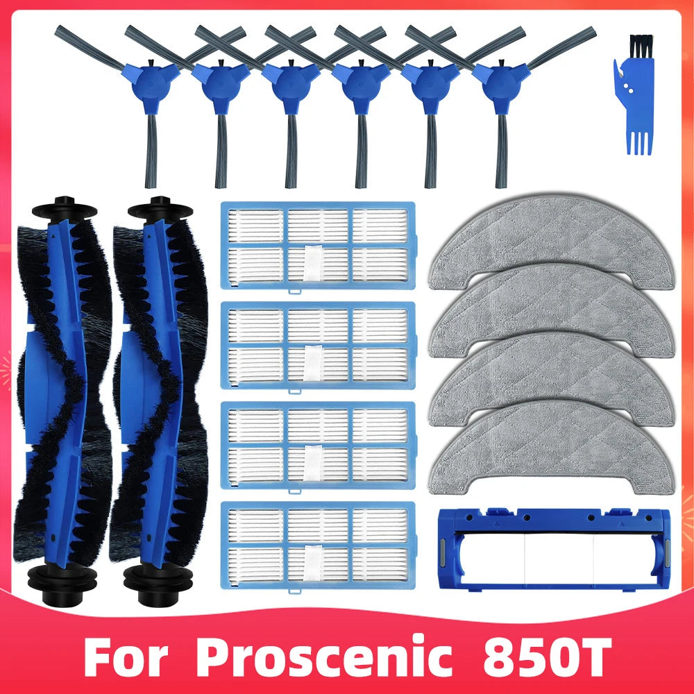 Fit for Proscenic 850T / 850P Roller Side Brush Hepa Filter 