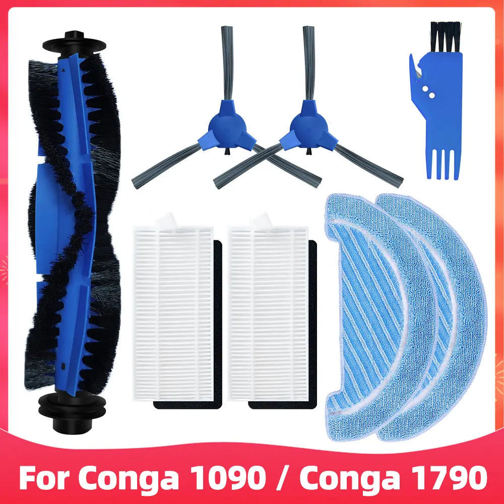 Replacement For Cecotec Conga 1090 1790 Titanium Ultra Robot Vacuum Spare Parts Accessories Main Side Brush Hepa Filter Mop Rag