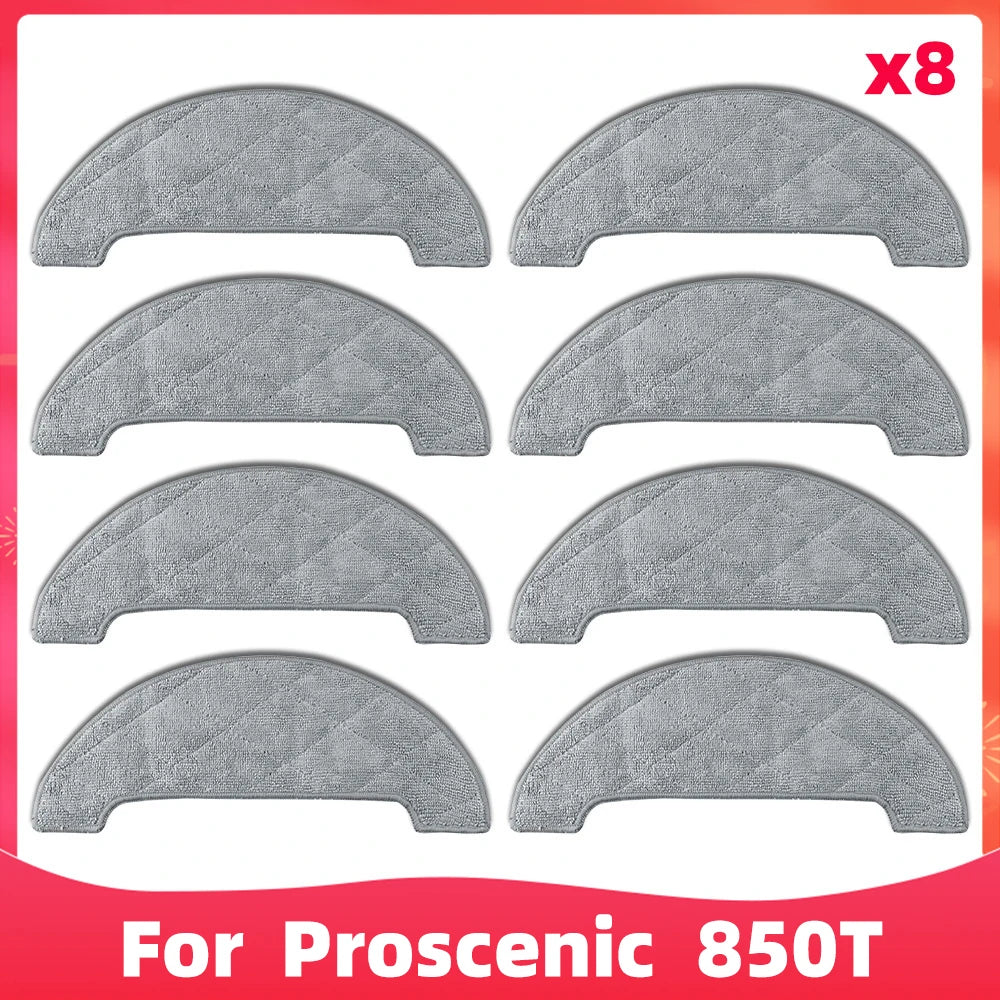 Fit for Proscenic 850T / 850P Roller Side Brush Hepa Filter Mop Rag Robot Vacuum Cleaner Spare Parts Accessories Kit