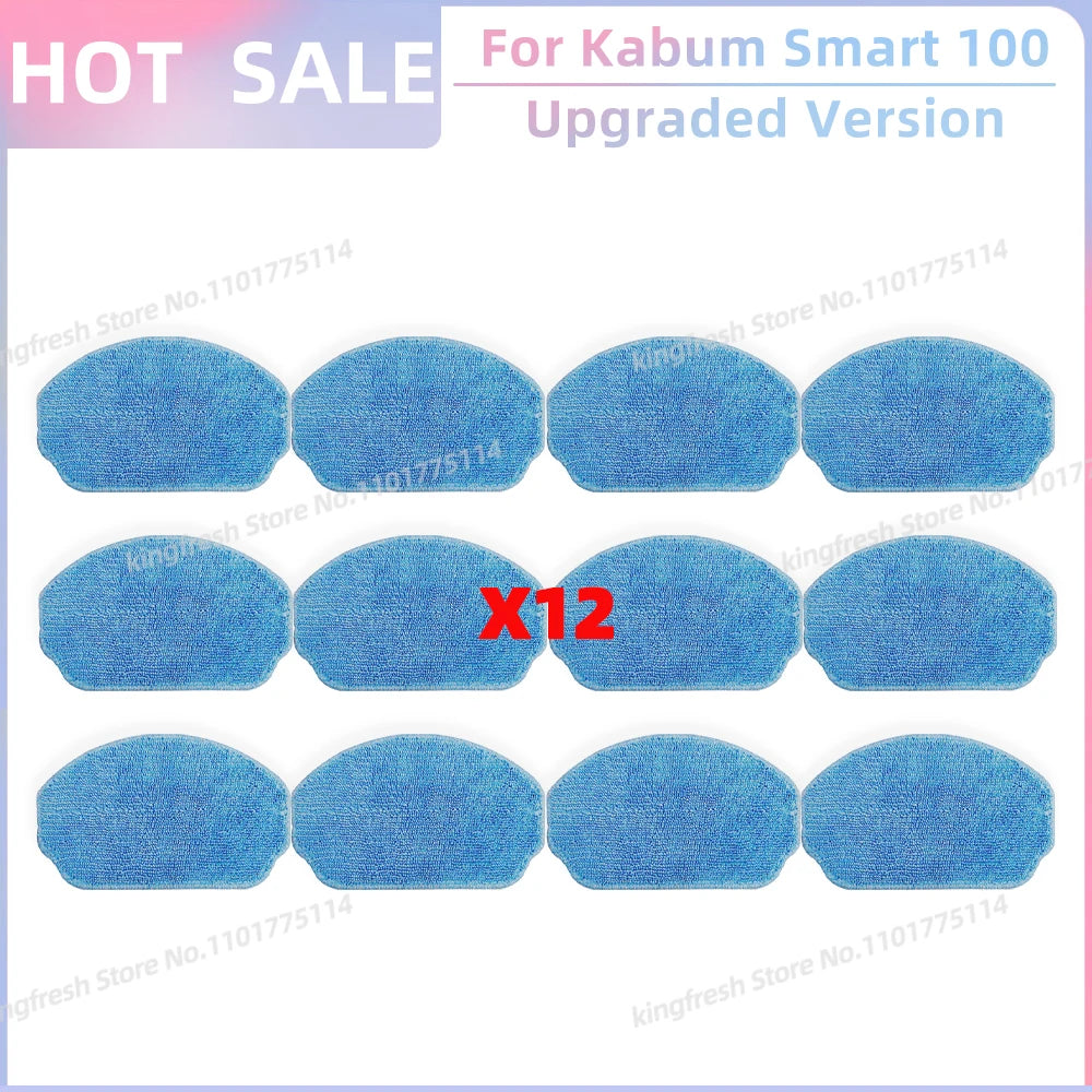 Fit For ( Kabum Smart 100 KBSF007 Nedis WIFIVCR001CBK Nedis WIFIVCB01 ) Vacuum Parts Side Brush FIlter Mop Cloth Rubber Strip
