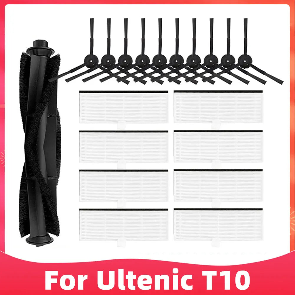 Fit For Ultenic T10 Self-Empty Robot Vacuum Replacement Spare Parts Accessories Main Brush Side Brush Hepa Filter Mop Dust Bag