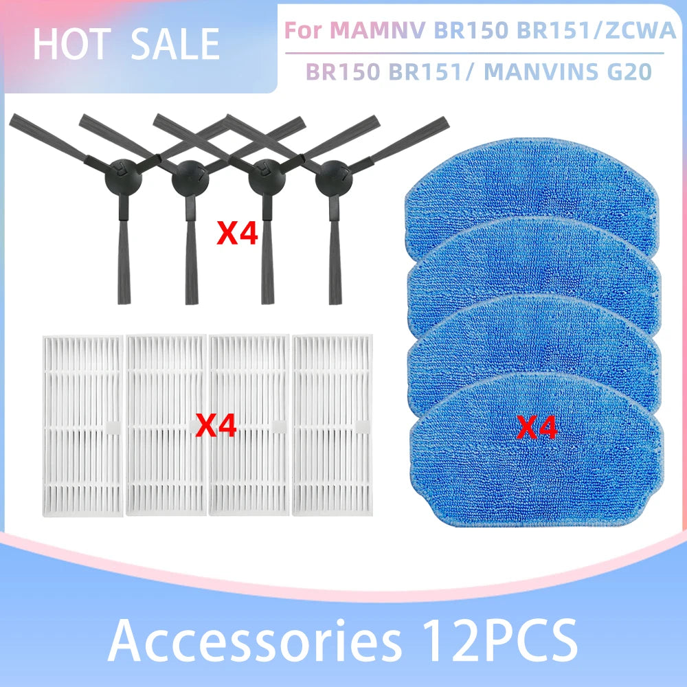 Fit For Teendow G20 iMartine BR151 DEERMA S40 XIEBro Life BR151 MAMNV BR150 BR151 Conga M10 Midea VCR04G Brush Filter Mop
