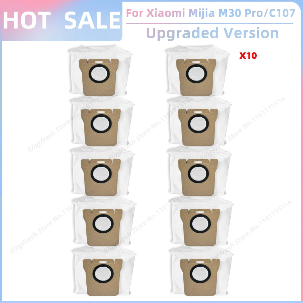 Fit For Xiaomi Mijia M30 Pro /C107 Robot Vacuum Parts Roller Side Brush Cover Hepa Filter Mop Cloth Bracket Dust Bag Accessories