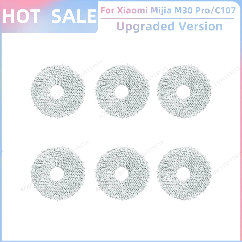 Fit For Xiaomi Mijia M30 Pro /C107 Robot Vacuum Parts Roller Side Brush Cover Hepa Filter Mop Cloth Bracket Dust Bag Accessories