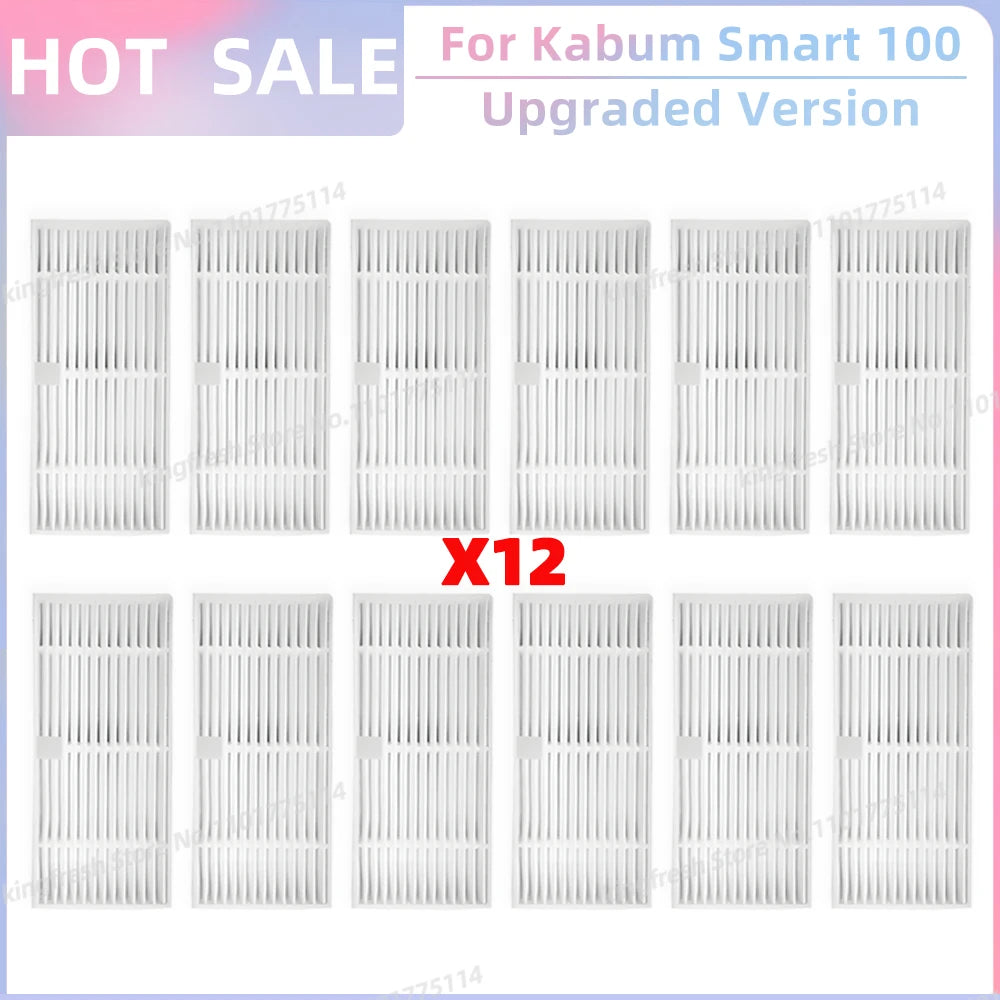 Fit For ( Kabum Smart 100 KBSF007 Nedis WIFIVCR001CBK Nedis WIFIVCB01 ) Vacuum Parts Side Brush FIlter Mop Cloth Rubber Strip