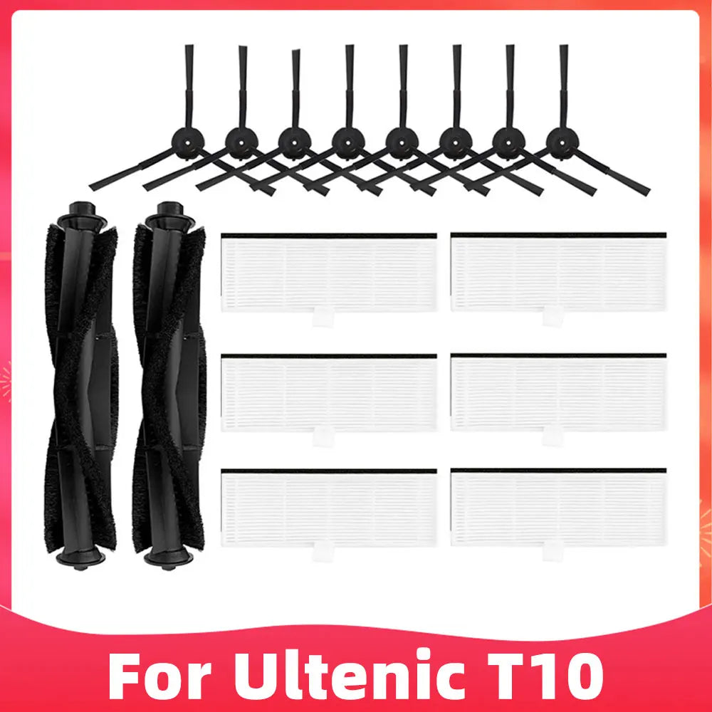 Fit For Ultenic T10 Self-Empty Robot Vacuum Replacement Spare Parts Accessories Main Brush Side Brush Hepa Filter Mop Dust Bag