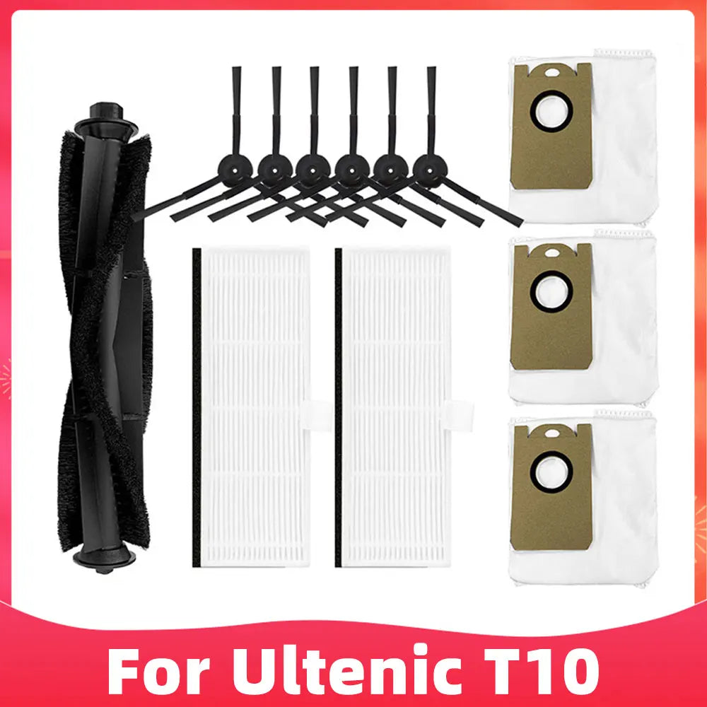 Fit For Ultenic T10 Self-Empty Robot Vacuum Replacement Spare Parts Accessories Main Brush Side Brush Hepa Filter Mop Dust Bag