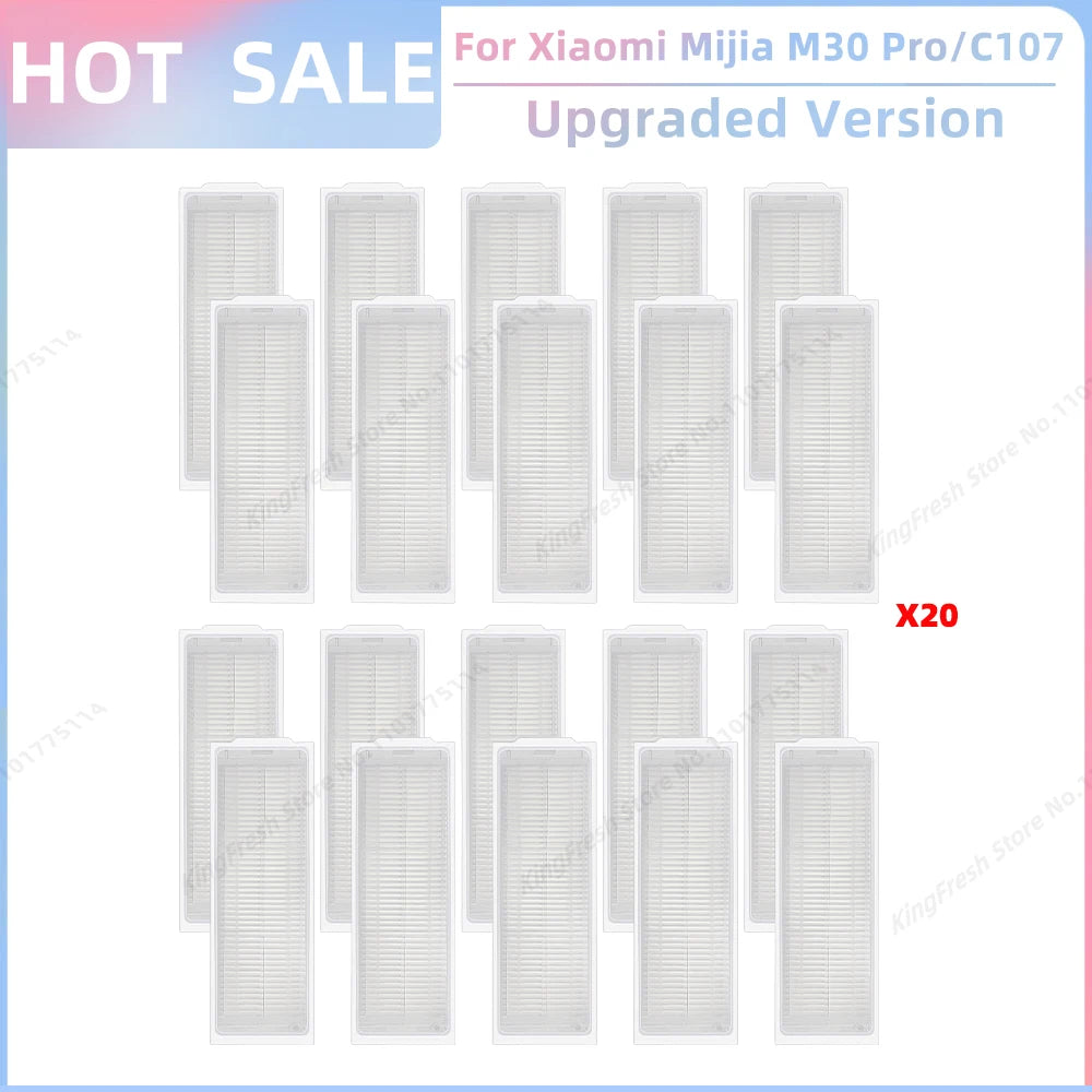 Fit For Xiaomi Mijia M30 Pro /C107 Robot Vacuum Parts Roller Side Brush Cover Hepa Filter Mop Cloth Bracket Dust Bag Accessories