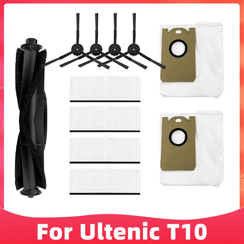 Fit For Ultenic T10 Self-Empty Robot Vacuum Replacement Spare Parts Accessories Main Brush Side Brush Hepa Filter Mop Dust Bag