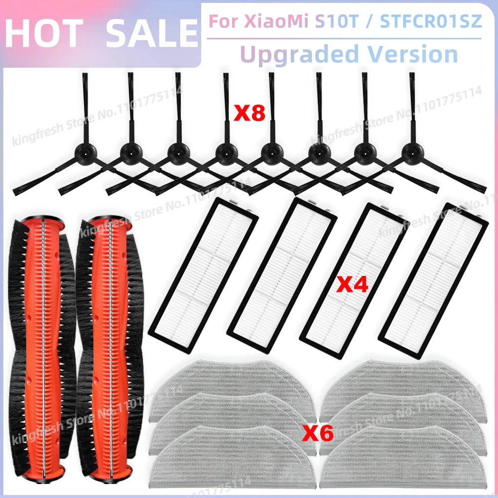 Compatible For XiaoMi Robot Vacuum S10T STFCR01SZ Replacement Spare Parts Accessories Roller Side Brush Hepa Filter Mop Cloth