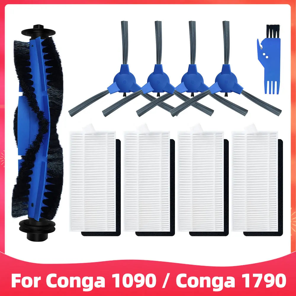 Replacement For Cecotec Conga 1090 1790 Titanium Ultra Robot Vacuum Spare Parts Accessories Main Side Brush Hepa Filter Mop Rag