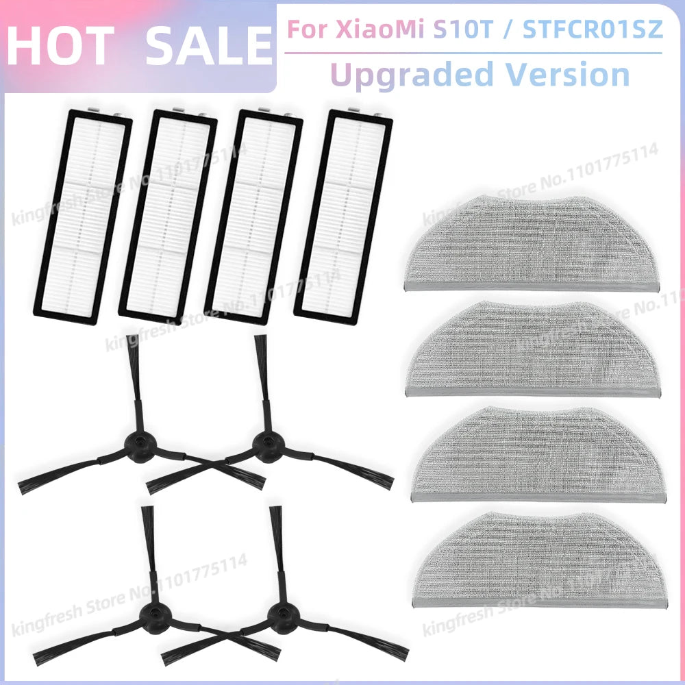 Compatible For XiaoMi Robot Vacuum S10T STFCR01SZ Replacement Spare Parts Accessories Roller Side Brush Hepa Filter Mop Cloth