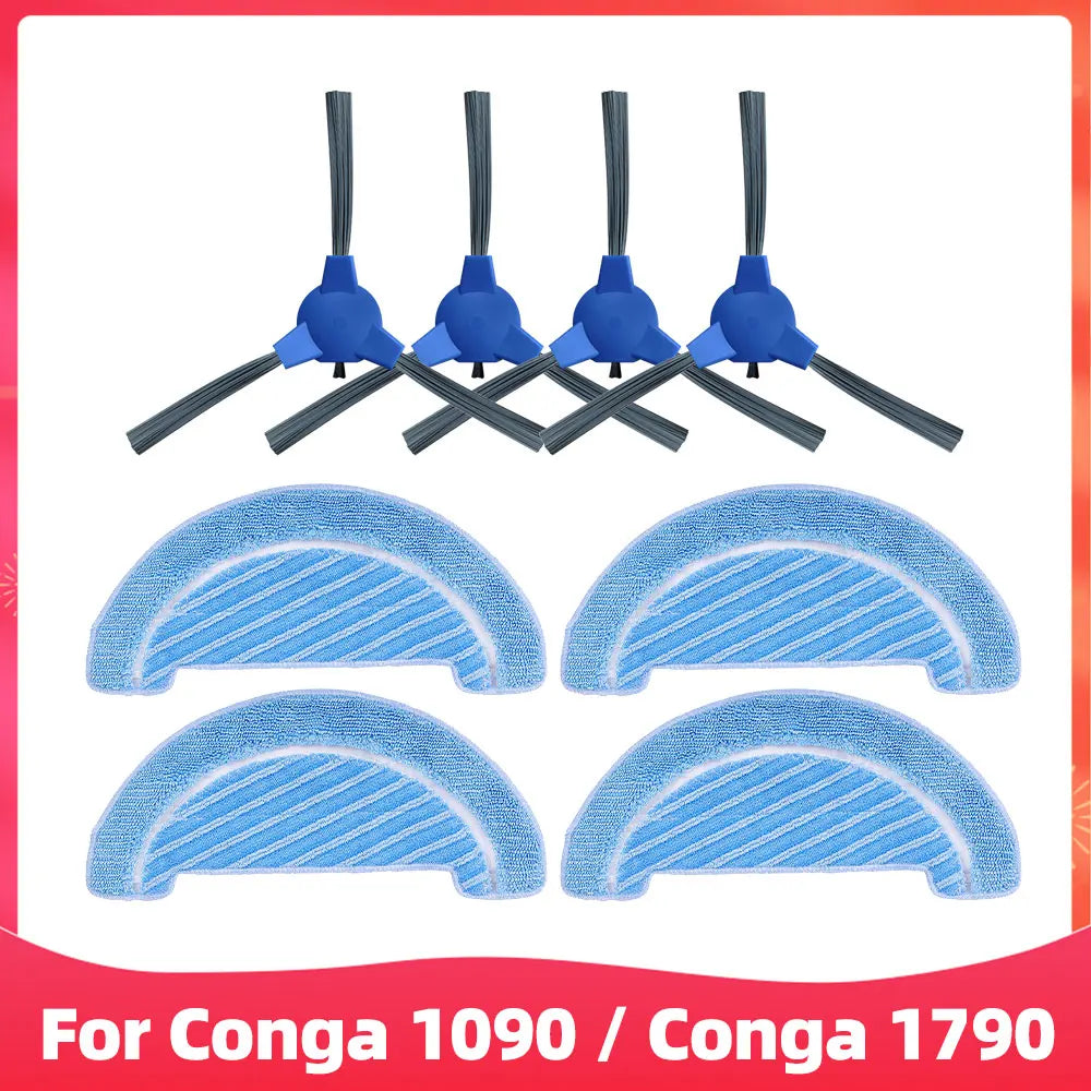 Replacement For Cecotec Conga 1090 1790 Titanium Ultra Robot Vacuum Spare Parts Accessories Main Side Brush Hepa Filter Mop Rag