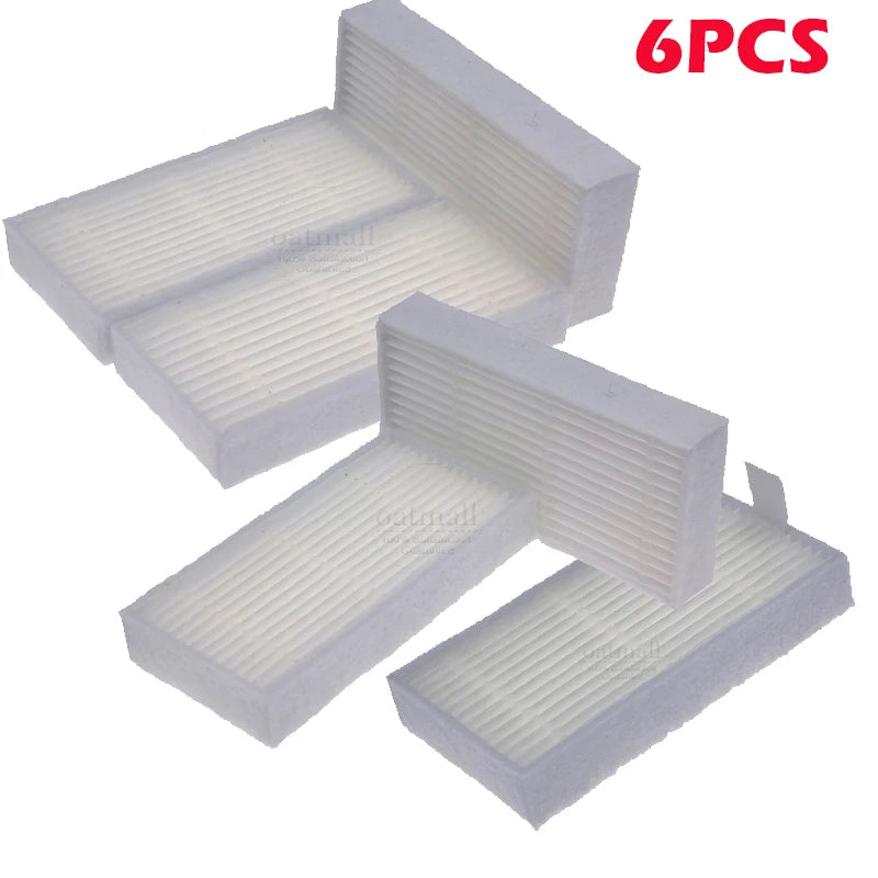 6PCS Sponge Hepa Filter 4PCS Side Brush Robot Vacuum Cleaner Parts For Chuwi Ilife V55 V50 V5 V5s V3 V3s V50 Pro X5 Accessories