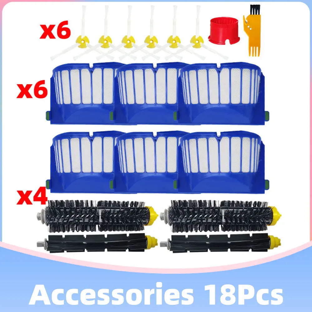 Fit For iRobot Roomba Serie 600 605 614 620 660 630 631 650 651 655 660 671 680 691 692 694 697 698 585 595 Parts Filter Brush