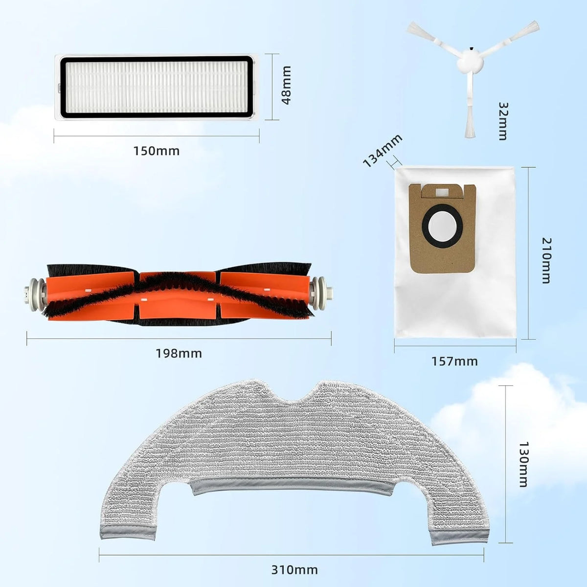 Dreame Bot D10 Plus RLS3D Robot Vacuum Cleaner Hepa Filter M