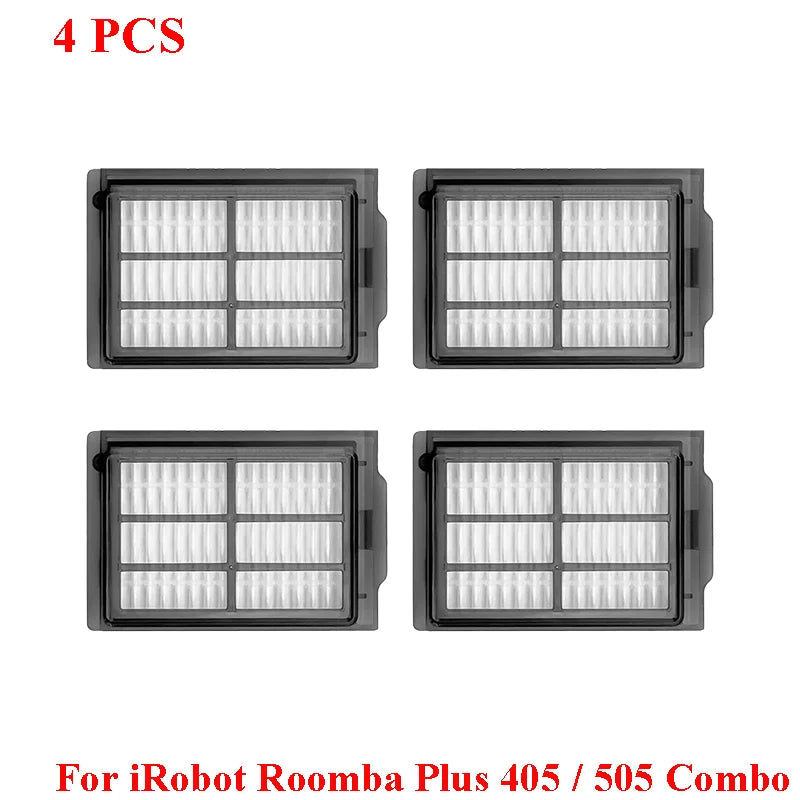 For Irobot Roomba Plus 405 Combo/505 Combo Robot Vacuum Cleaner Main Brushes Side Mop Cloths Filters Dust Bags Accessories Kit