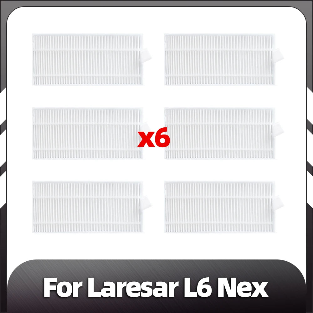 Compatible for Laresar L6 Nex Robot Vacuum Replacement Main Side Brush HEPA Filter Mop Pads Dust Bags Spare Parts Accessories