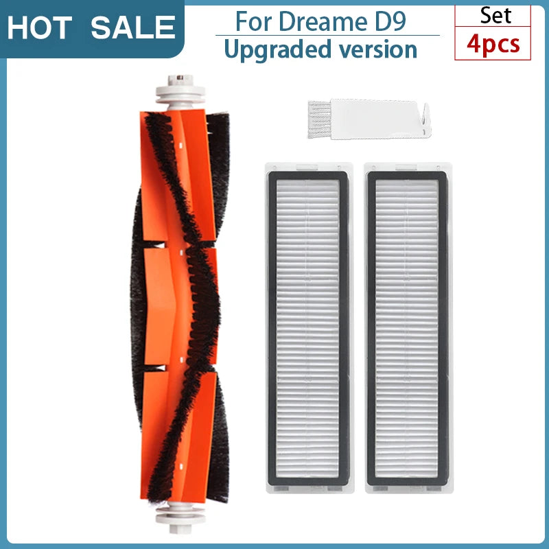 For Dreame Bot D9 Accessories D9 Max Robot Vacuum Cleaner HEPA Filter Main Side Brush Mop Cloths Replacement Spare Parts