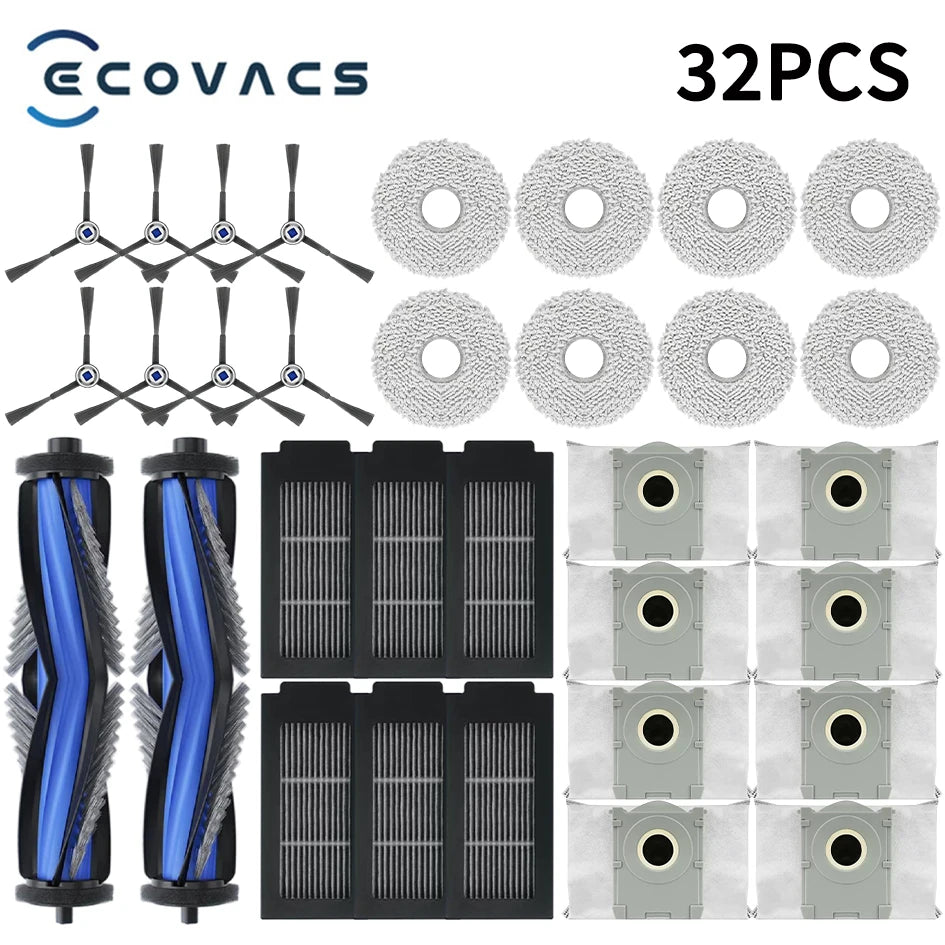 ECOVACS T50 PRO OMNI / T50 PRO OMNI GEN 2 Robot Vacuum Replacement Part Accessory Main Side Brush Hepa Filter Mop Dust Bag