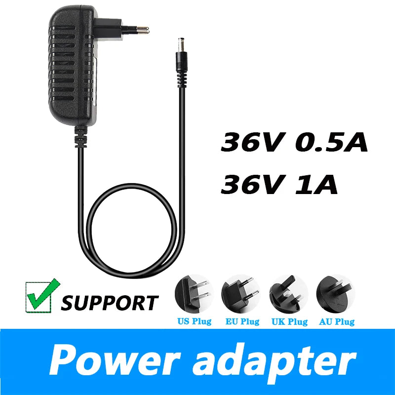 36V 500mA 1A AC 100V-240V Converter Adapter DC 36V 0.5A Powe
