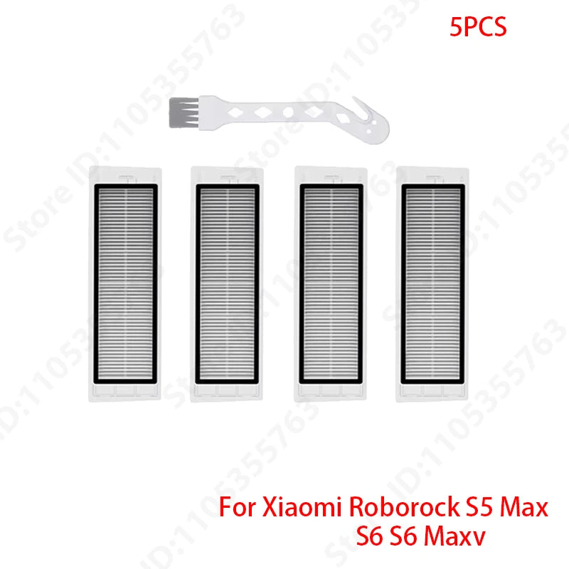 For Xiaomi Roborock S5 Max S50 S55 S5 S6 MaxV S6 Pure E4 E5 Robot Vacuum Spare Parts Main Side Brush Hepa Filter Mop