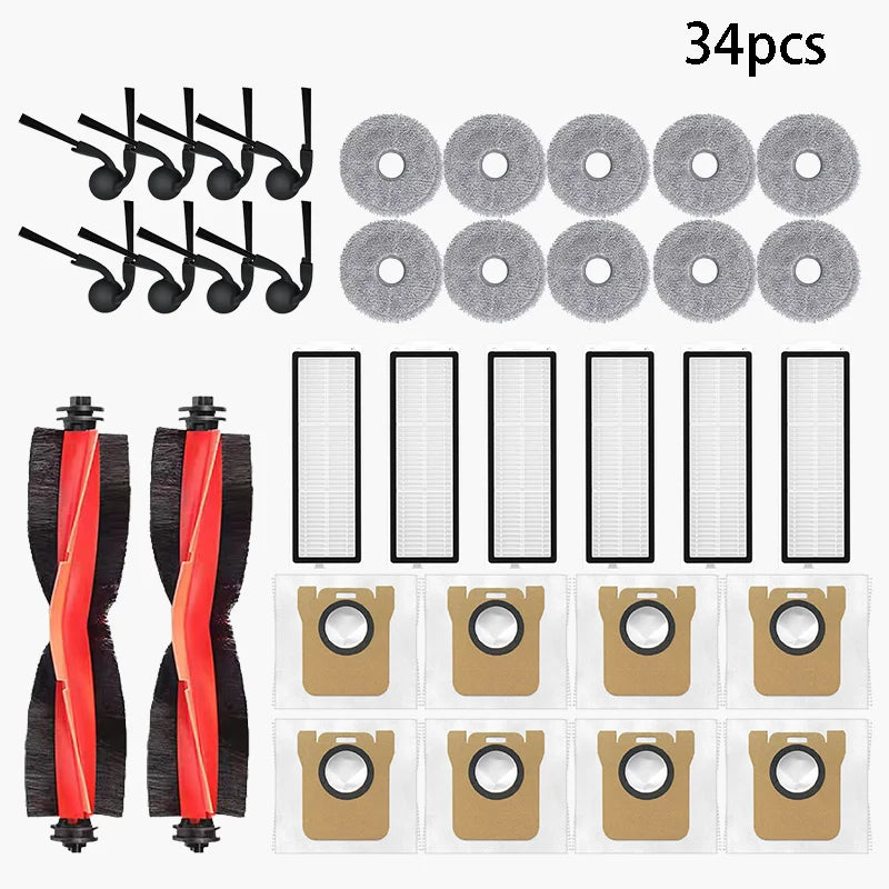 For Xiaomi 5 Pro / OV21GL Robot Vacuum Cleaner Accessories Main Brush Side Brush Hepa Filter Mop Cloth Dust Bag Parts Spare