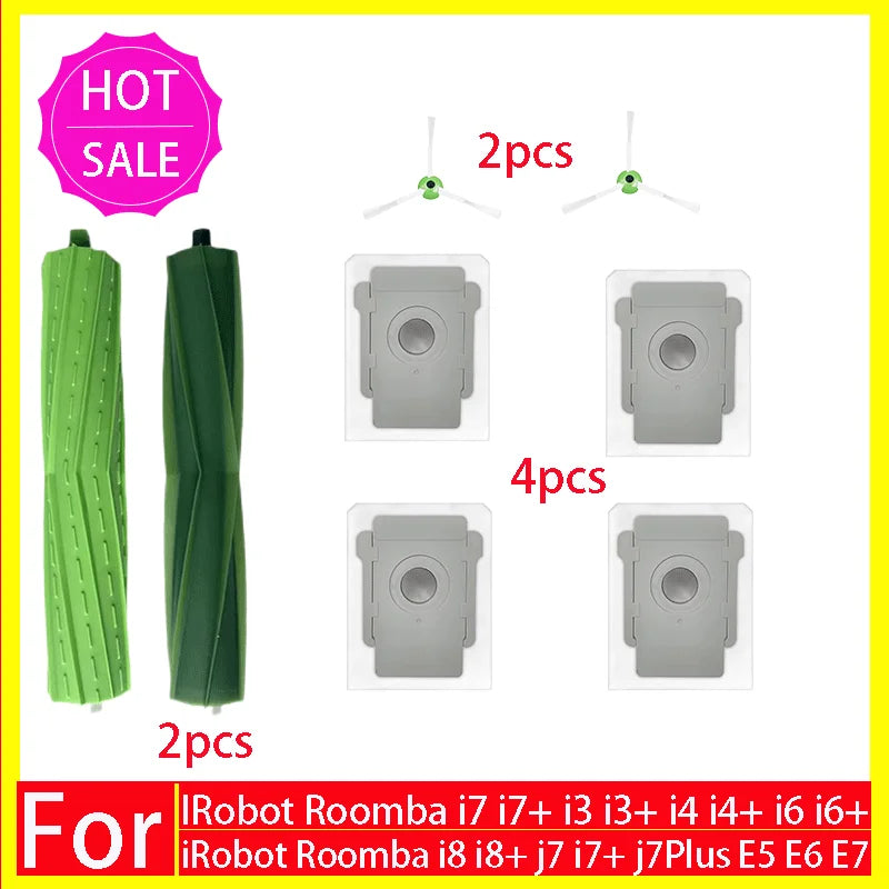 Main Side Brush Hepa Filter Dust Bag For iRobot Roomba i3 i4 i6 i7 i8 j7 E5 E6 E7 Spare Parts Robot Vacuum Cleaner Accessories