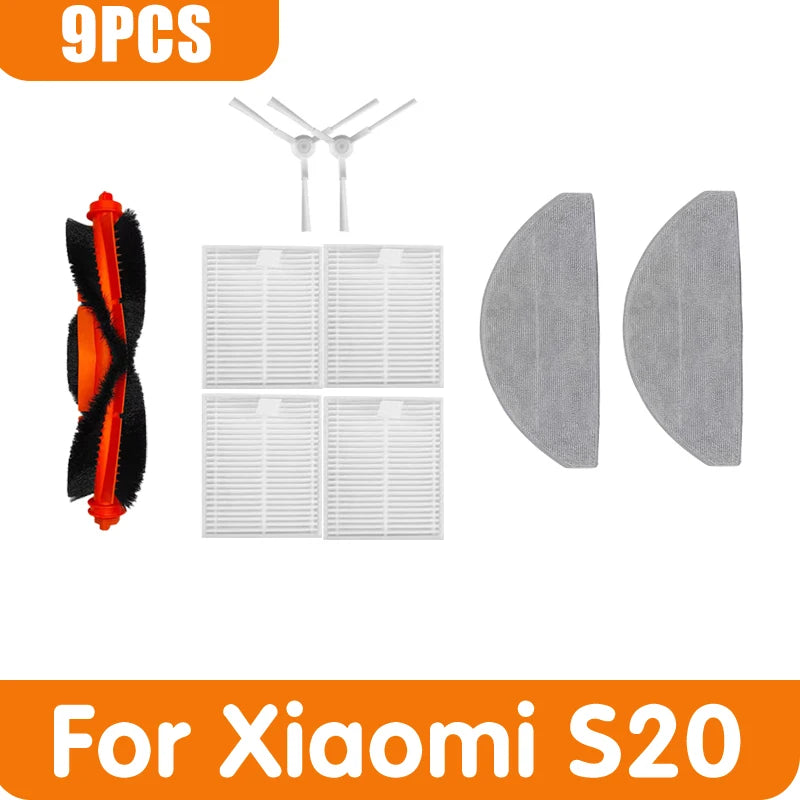 For Xiaomi Vacuum cleaner S20 / D106 E12 E10 B112 Accessories Replacement Main Side Brush Mop Cloth Filter Part