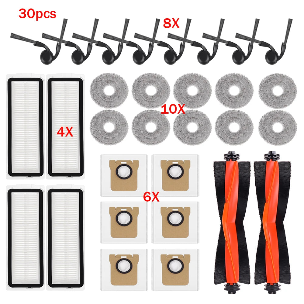 Perfect Fit Replacement Parts For Xiaomi Robot Vacuum 5 Pro OV21GL Hepa Filter Mop Cloth Side Brush Main Brush Dust Bag Kit