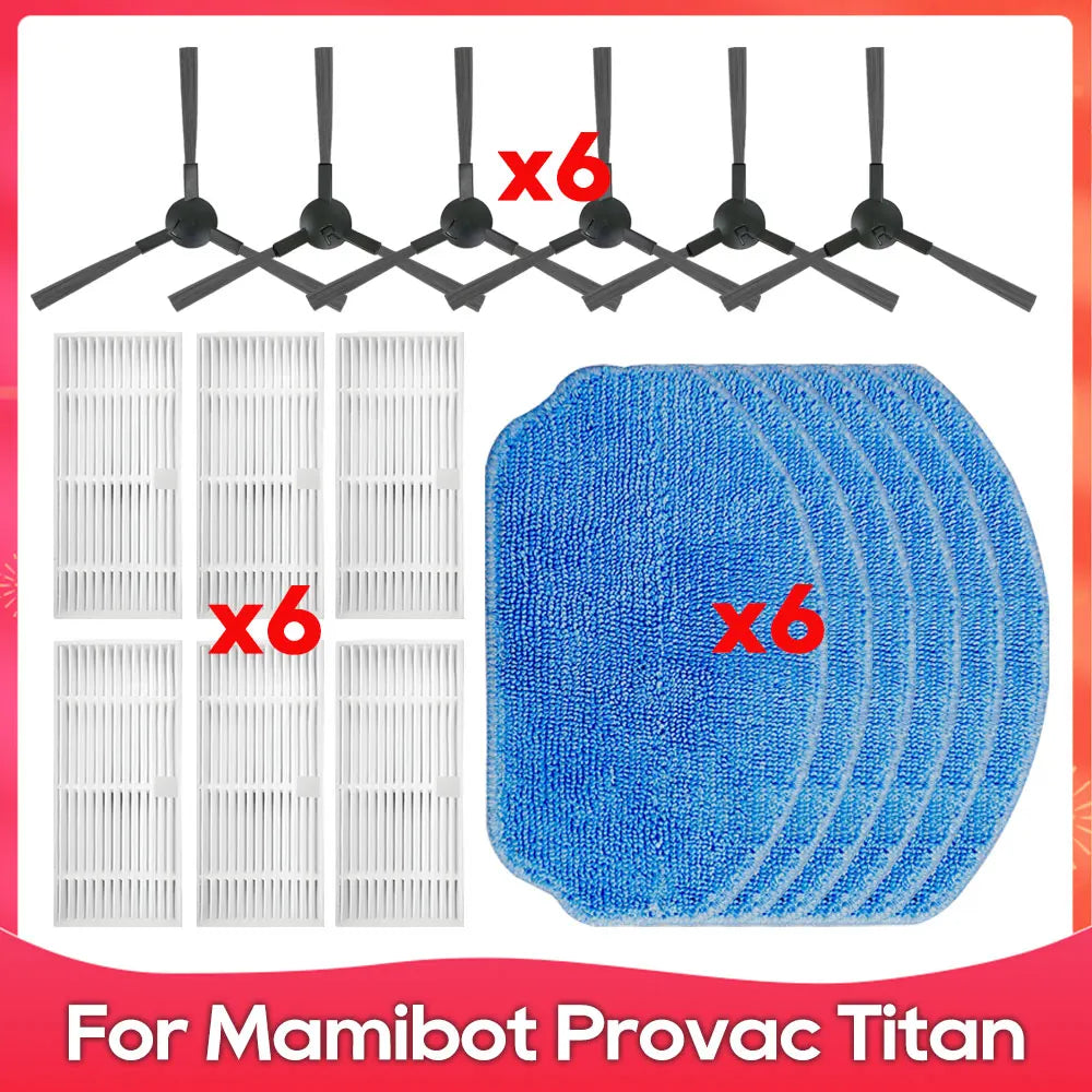 Fit For ( Mamibot Provac Titan Midea VCR04W I2A Kabum Smart 100 Conga M10 Xtreme ) Brush Filter Mop Accessory Part