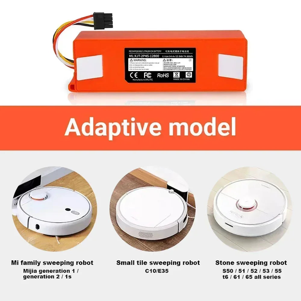 2P4S 14.4V 5200mAh Original Robotic Vacuum Cleaner Replaceme