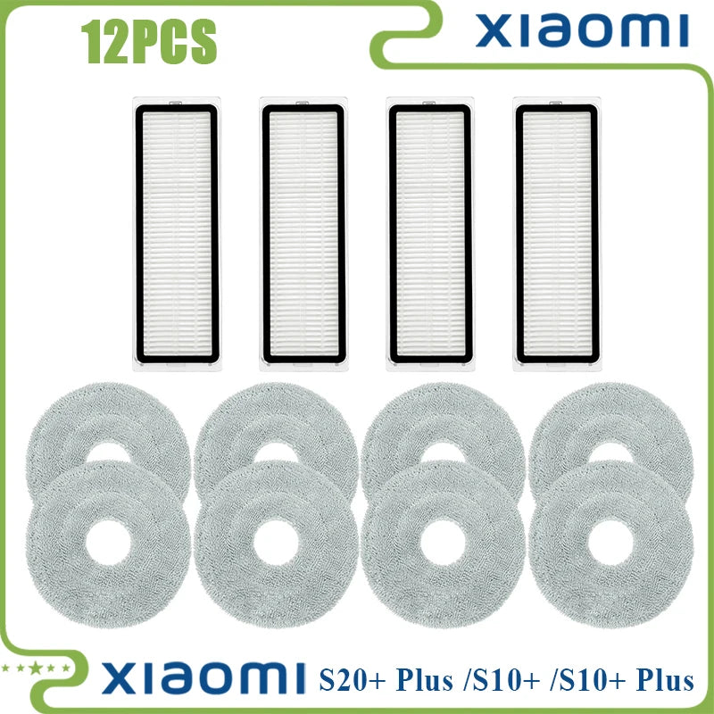For Xiaomi Robot Vacuum S20+ Plus B108GL/ S10+ Plus B105 Parts Main Roller Side Brush Hepa Filter Mop Cloth Accessories