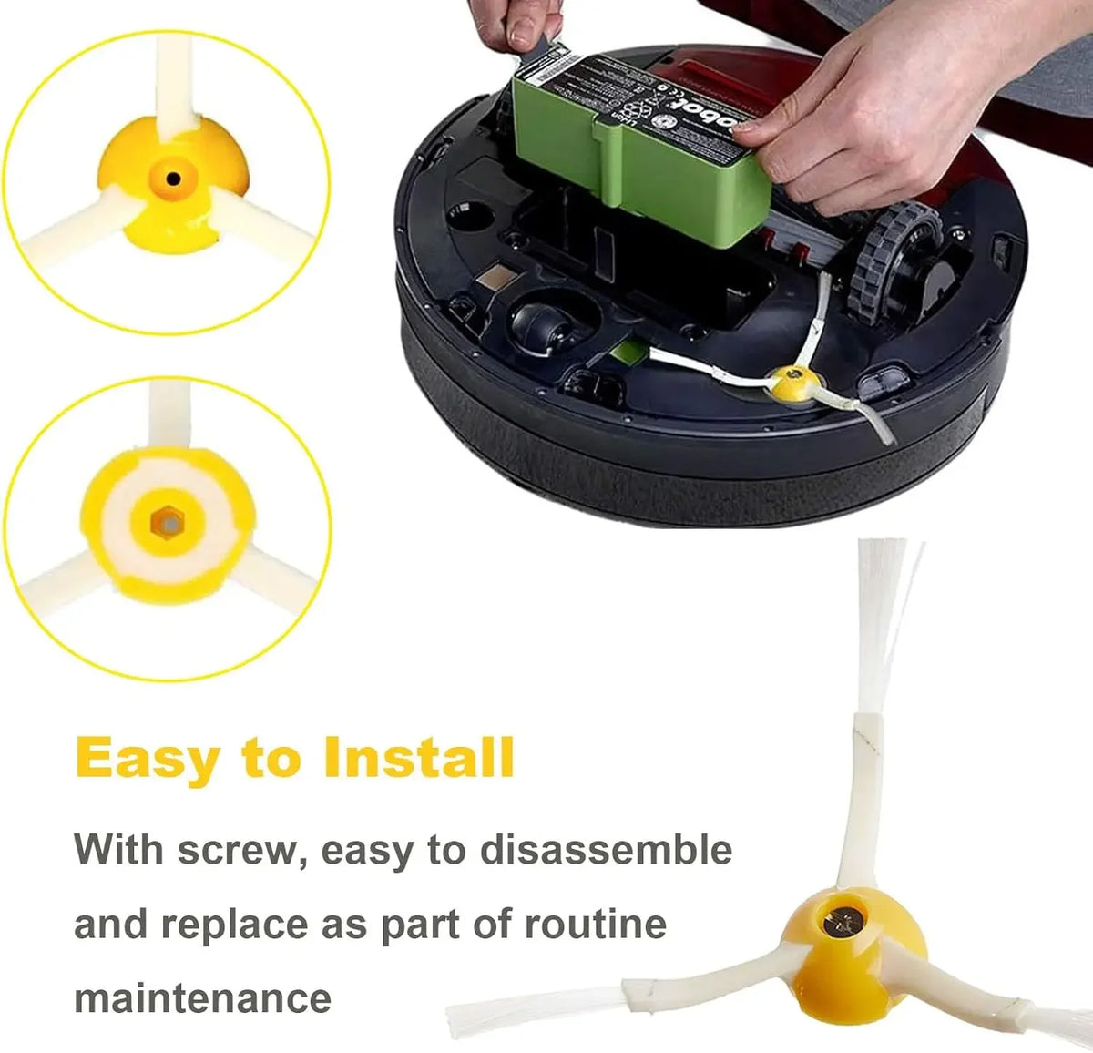 Side Brush Replacement for IRobot Roomba 600 700 800 900 Ser
