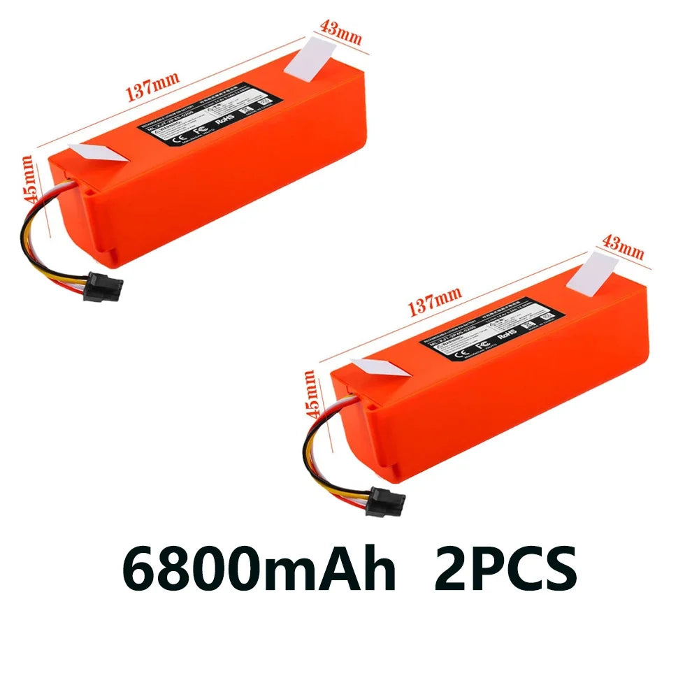 14.4V 12800mAh Replacement Battery For Roborock S6 S7 MaxV Q5 Q7 MAX Robot Vacuum Cleaner Accessories Parts Original