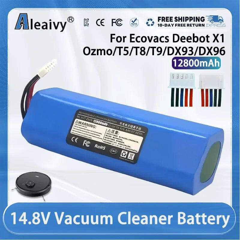 14.8V 12800mAh Original Battery for Ecovacs Deebot X1 Ozmo/T