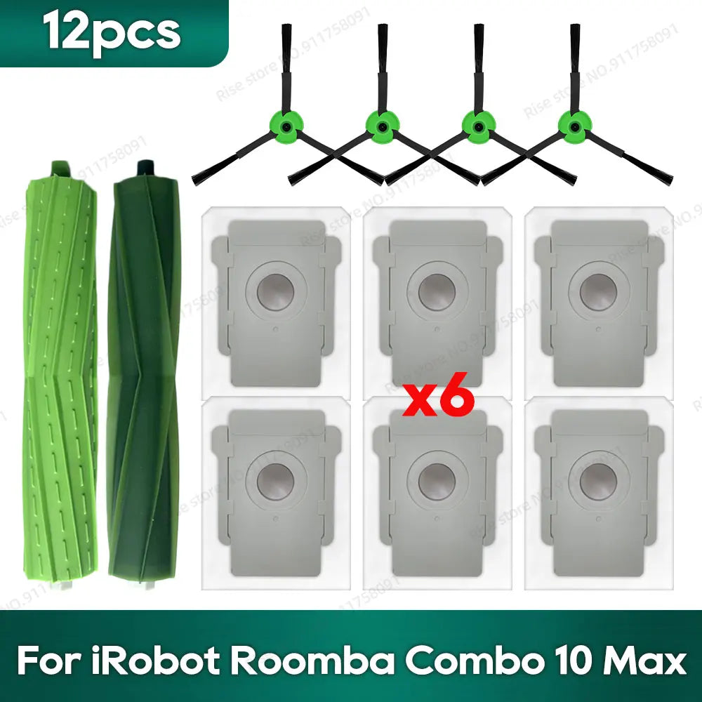 Compatible for irobot Roomba Combo 10 Max Robot Vacuum Accessories Main Brush Hepa Filter Mop Rag Dust Bag Replacement Parts