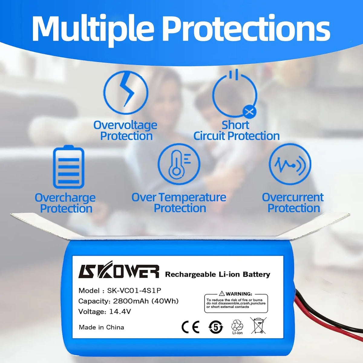 SKOWER 2800mAh Robot Battery For Eufy RoboVac 11 11S Plus 12