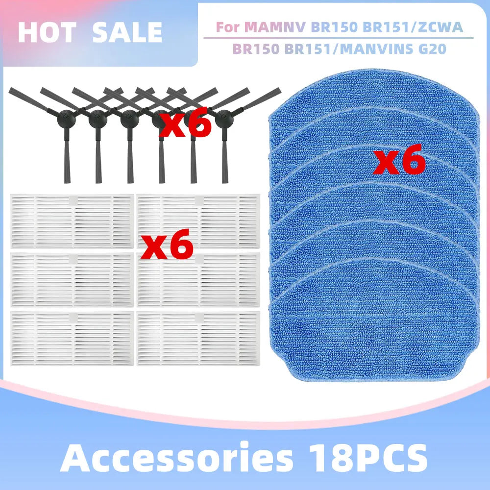 Fit For Teendow G20 iMartine BR151 DEERMA S40 XIEBro Life BR151 MAMNV BR150 BR151 Conga M10 Midea VCR04G Brush Filter Mop