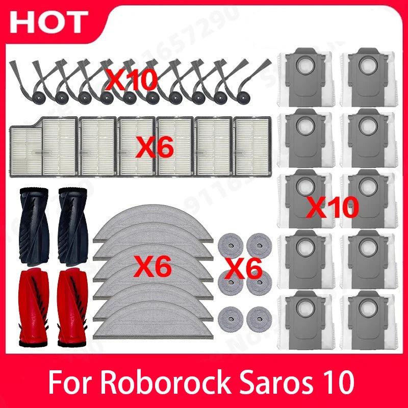 Roborock Saros 10 Accessories Main Roller Side Brush Hepa Fi