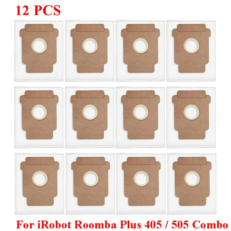 For Irobot Roomba Plus 405 Combo/505 Combo Robot Vacuum Cleaner Main Brushes Side Mop Cloths Filters Dust Bags Accessories Kit