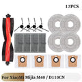 For Xiaomi Mijia M40 / D110CN Robot Vacuum Spare Parts Main Side Brush Hepa Filter Mop Cloth Dust Bag Accessories Replacement