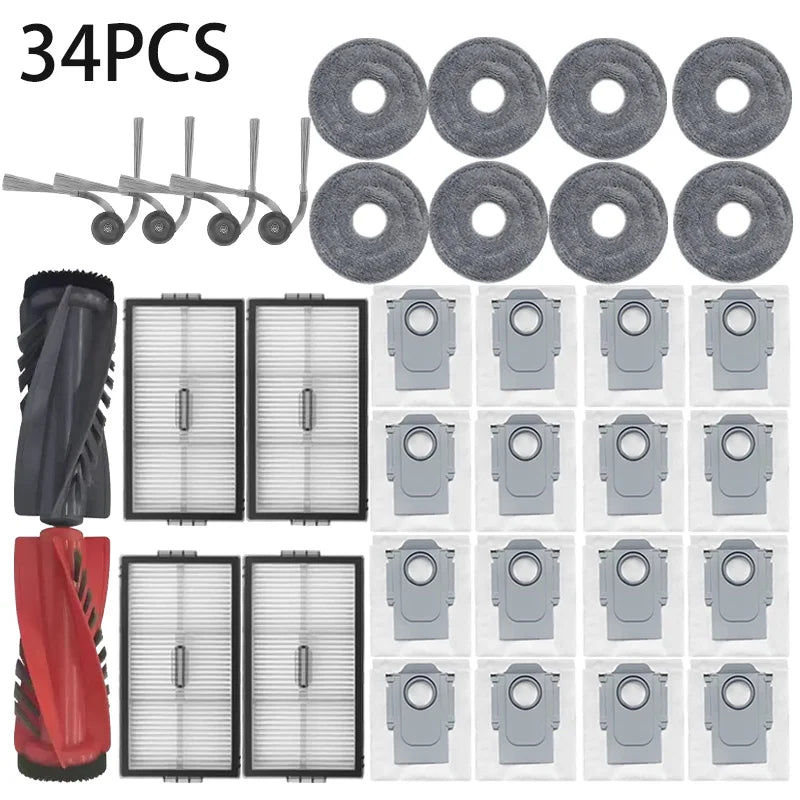 Roborock Saros 20 Robot Vacuum Cleaner Accessories Main Side Brush Mop Cloth Hepa Filter Dust Bag Replacement Spare Parts