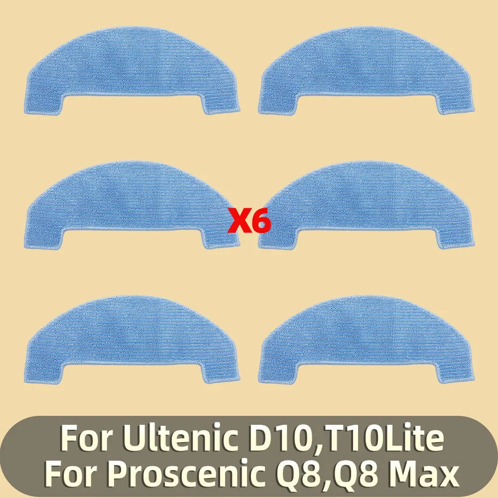 Accessories Fit For ( Ultenic D10 T10Lite Proscenic Q8 Q8 Max ) Vacuum Robot Main Roller Side Brush Mop Pad Filter Hepa Parts