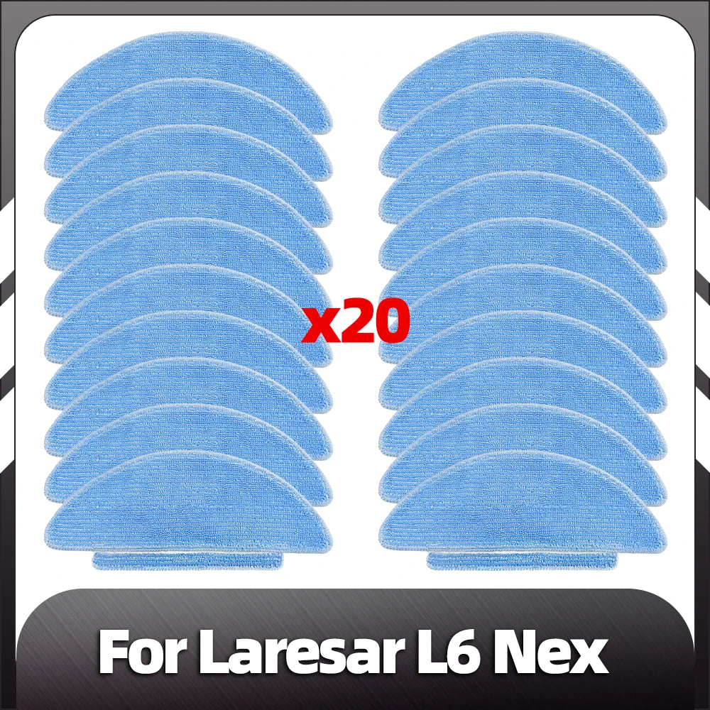 Compatible for Laresar L6 Nex Robot Vacuum Replacement Main Side Brush HEPA Filter Mop Pads Dust Bags Spare Parts Accessories