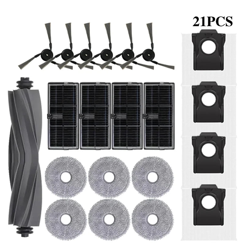 For Mova P50 Pro Ultra Mova P10 Pro Ultra Robot Vacuum Spare Parts Main Side Brush Hepa Filter Mop Cloth Dust Bag Accessories