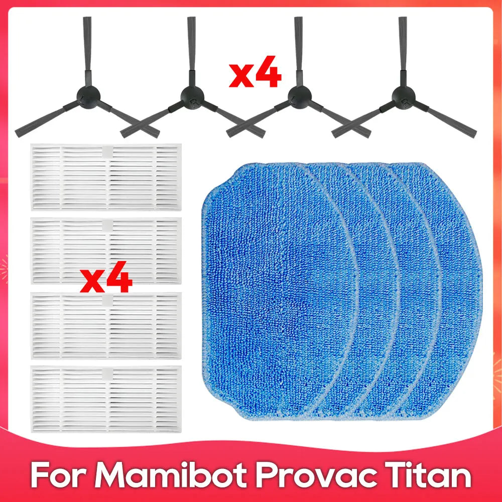 Fit For ( Mamibot Provac Titan Midea VCR04W I2A Kabum Smart 100 Conga M10 Xtreme ) Brush Filter Mop Accessory Part