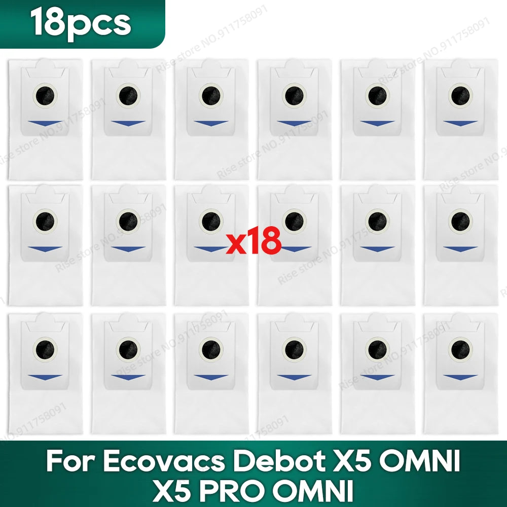 Compatible for Ecovacs X5 OMNI / X5 PRO OMNI Robot Vacuum Cleaner Dust Bags Accessories Main Side Brush Mop Cloth Replacement